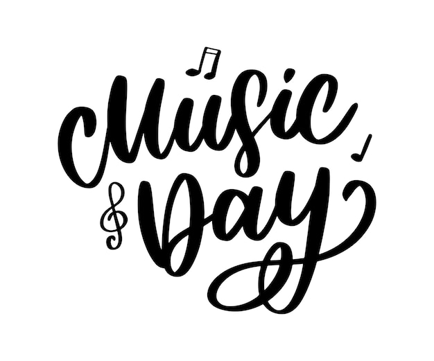 World music day lettering