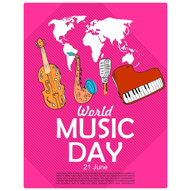 World Music Day Poster and banner