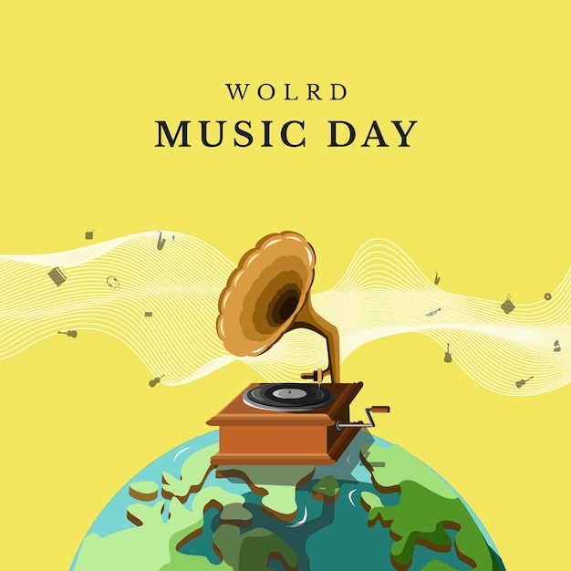 World Music Day Vector Illustration