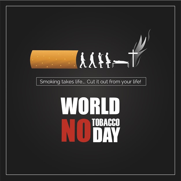 World no tabaco day cigarette illustration