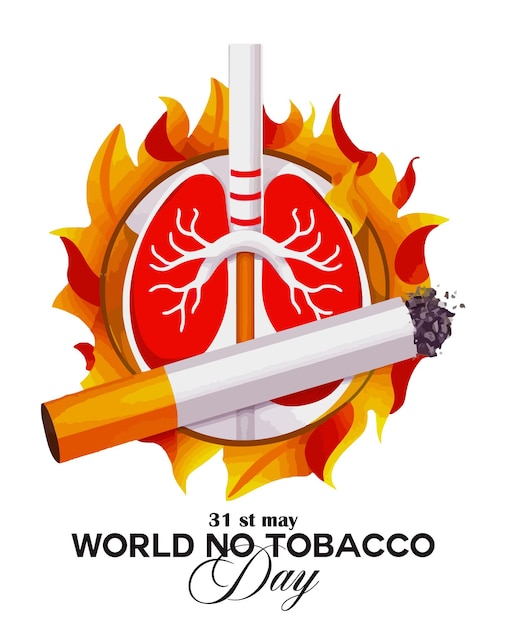 World No Tobacco Day event May 31 Vector design