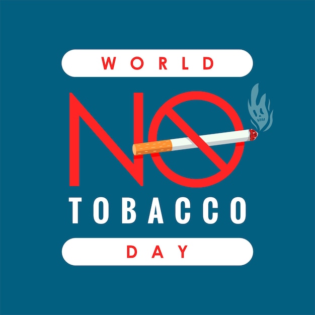 World no tobacco day poster template