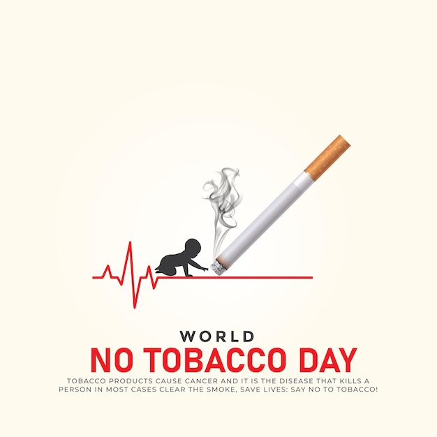 Vector world notobacco day world notobacco day creative ads design may 31 vector 3d illustration