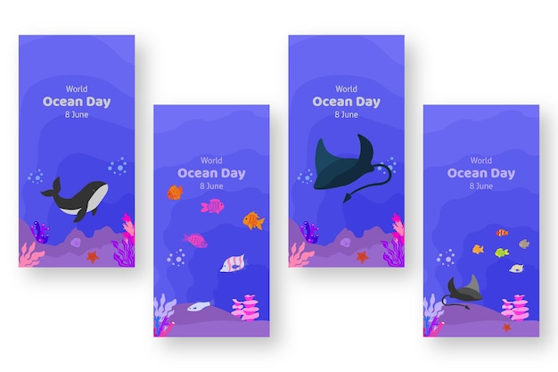 World Ocean Day Banner Collection