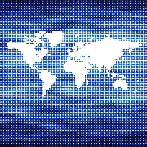 Vector world ocean vector map concept