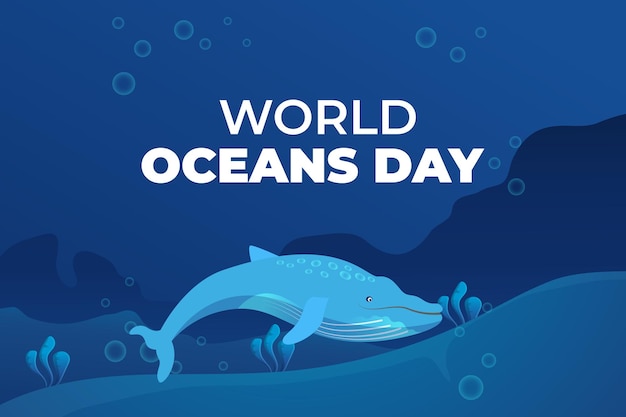 World oceans day background