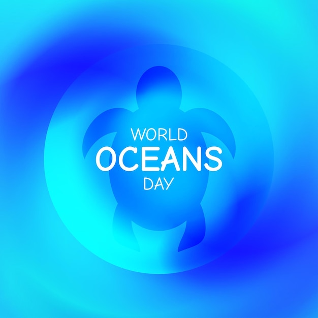 World Oceans Day illustration design