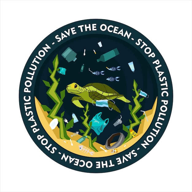 World oceans day World Environment Day Earth day World Maritime Day concept vector illustration