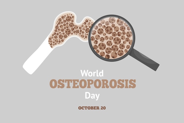 World Osteoporosis Day Osteoarthritis of human anatomical bones Information poster