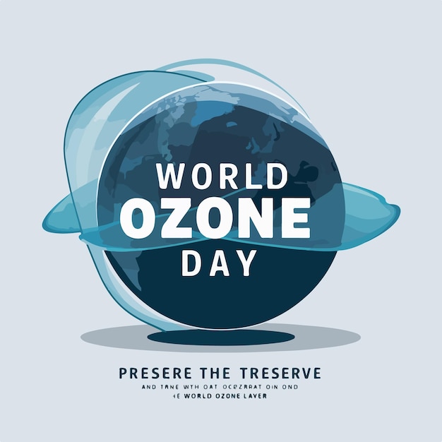 Vector world ozone day background design for poster template