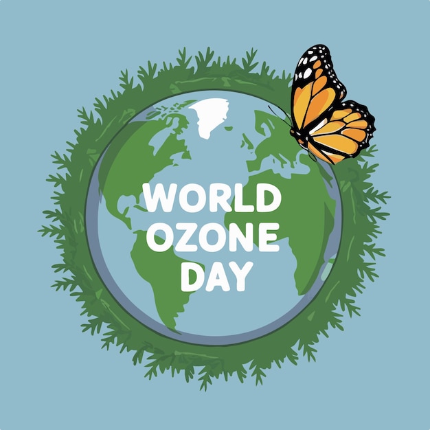 world ozone day celebrating illutration design