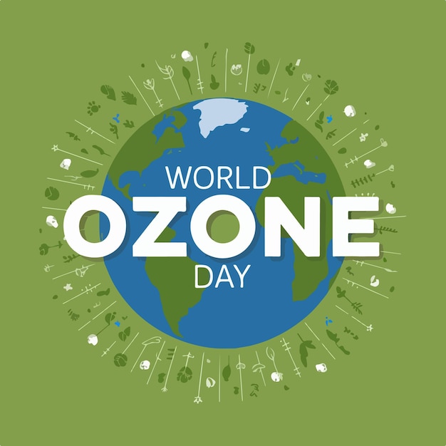 world ozone day celebrating illutration design