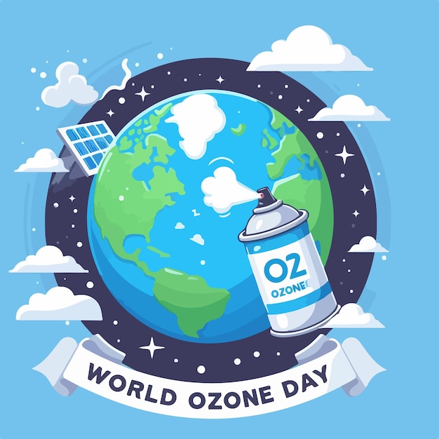 Vector world ozone day celebrating illutration design