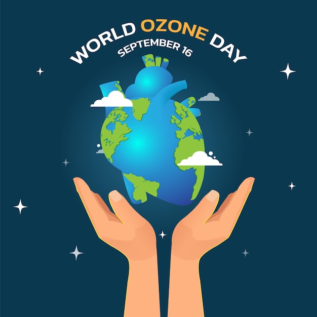 World Ozone Day Vector illustration for Poster banner Design