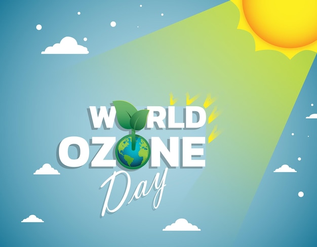 Vector world ozone day vector illustration for poster banner design