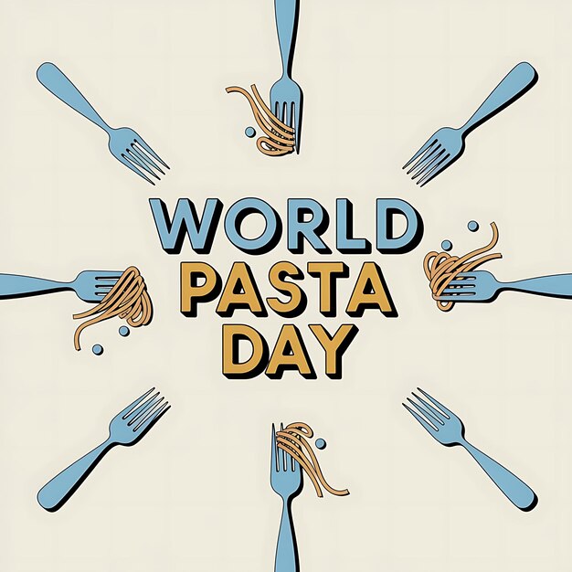 Vector world pasta day vector image illustration