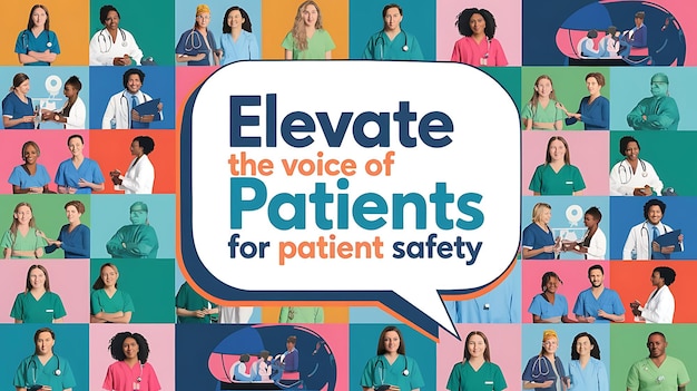 Vector world patient safety day poster background vector illustration