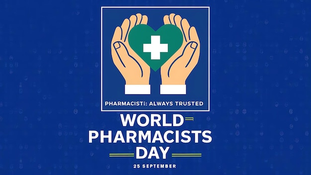 World Pharmacists Day Celebration Poster Vector Image Illustration