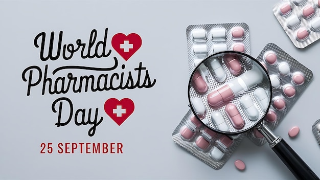 World Pharmacists Day Celebration Poster Vector Image Illustration