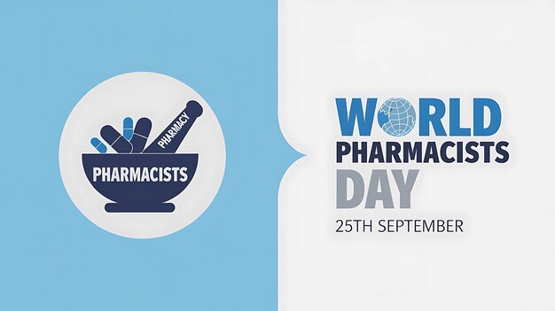 World Pharmacists Day Celebration Poster Vector Image Illustration