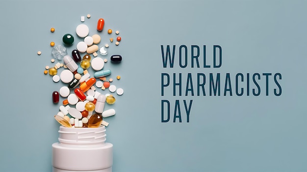 World Pharmacists Day Celebration Poster Vector Image Illustration