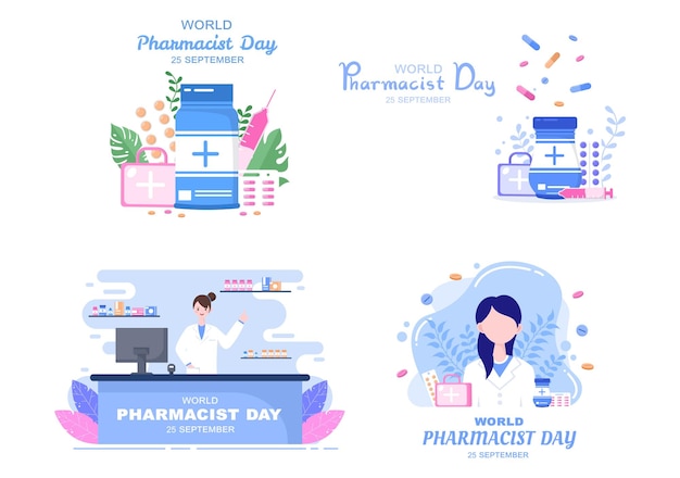 World Pharmacists Day Vector Illustration