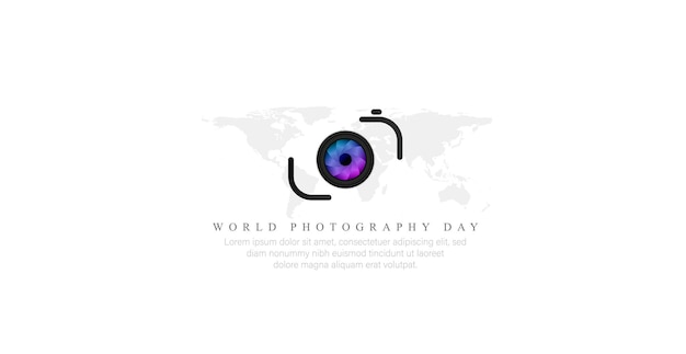 world photography day. Camera Lens Illustrations. vector