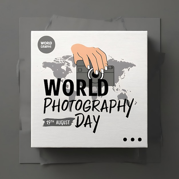 Vector world photography day celebration flat vector illustration