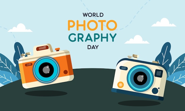 World Photography Day Hand Drawn Illustration