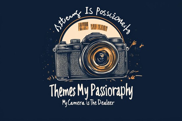 Vector world photography day photography is my passion unique design tshirt vector illustration design