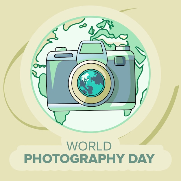 World photography day vector Design artwork