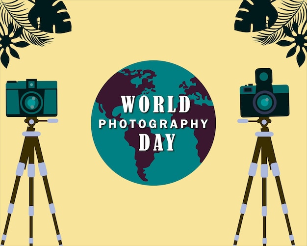 World photography day vector illustration design for social media poster and banner