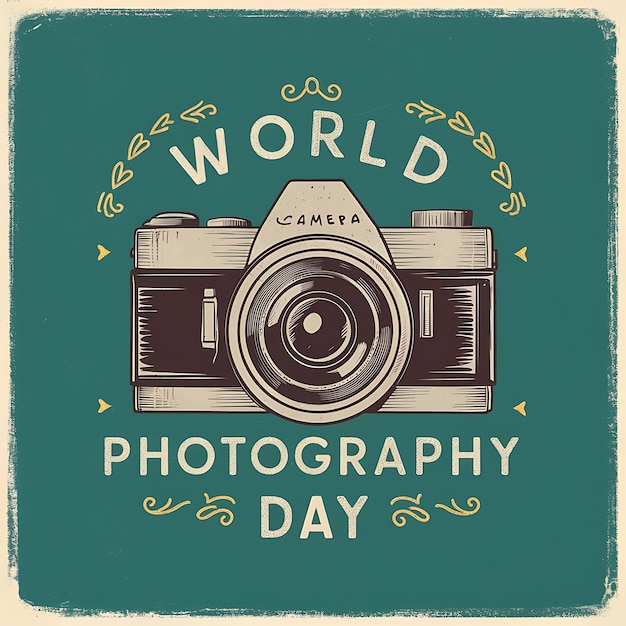 World Photography Day Vector Image Illustration