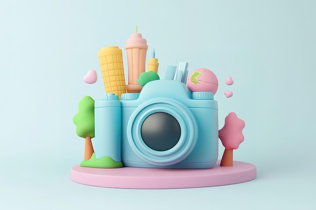 Vector world photography day with world map background photographer taking photo world photography day so