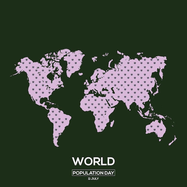 Vector world population day 11 july design