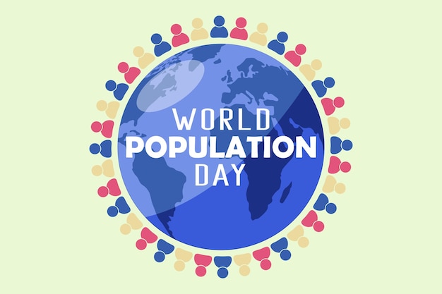 world population day design vector