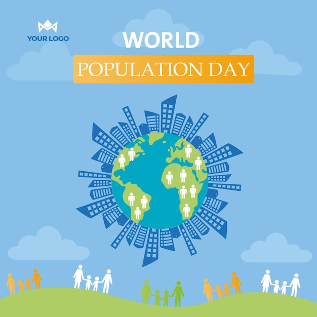 World population day earth and people