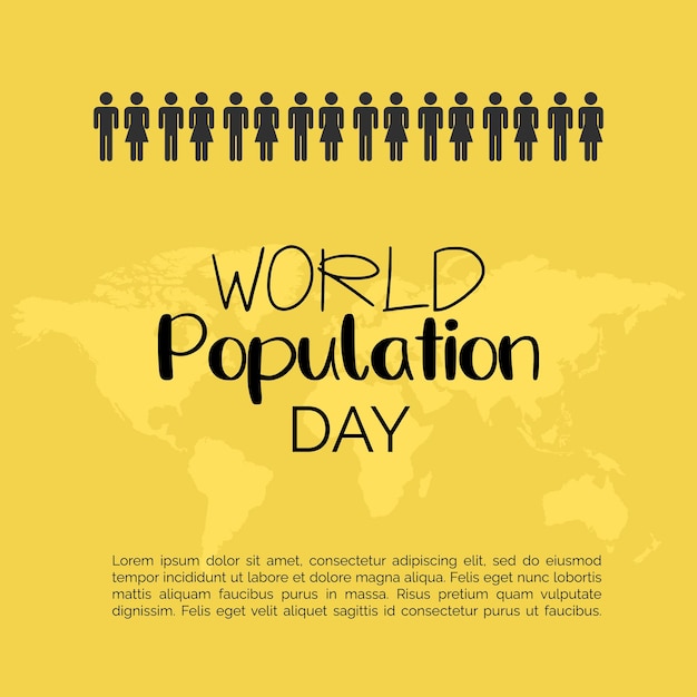 World Population Day Illustration Poster Or Banner perfect for template banner background