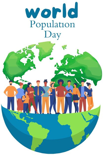 World Population Day illustration Poster Or Banner The World Population Day