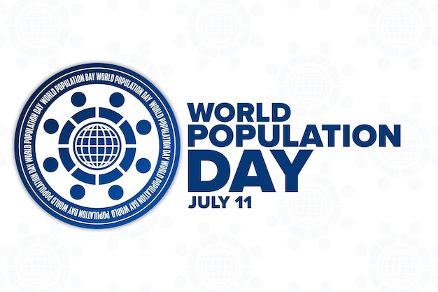 World Population Day July 11 Holiday concept Template for background banner card poster with text inscription Vector EPS10 illustration