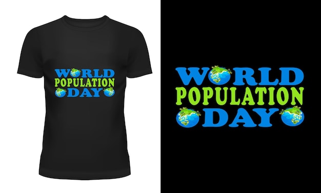 world population day tshirt design