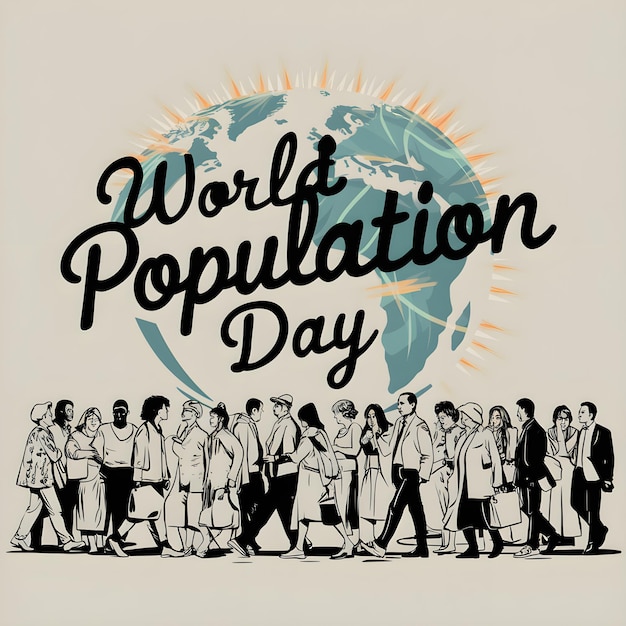 Vector world population day vector illustration inclusive and stimulating graphic