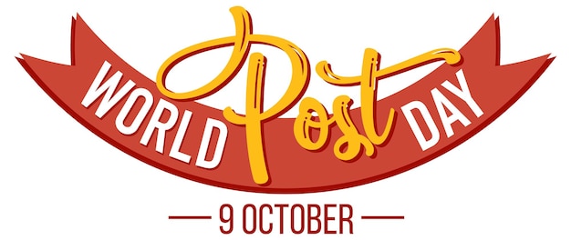 Vector world post day logo banner