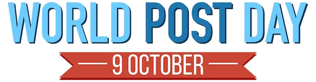 World Post Day word banner