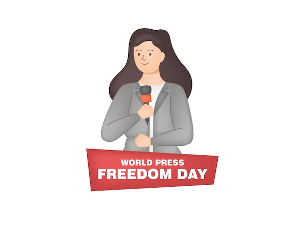 world press freedom day opinion flat character vector business may speech media news online speak