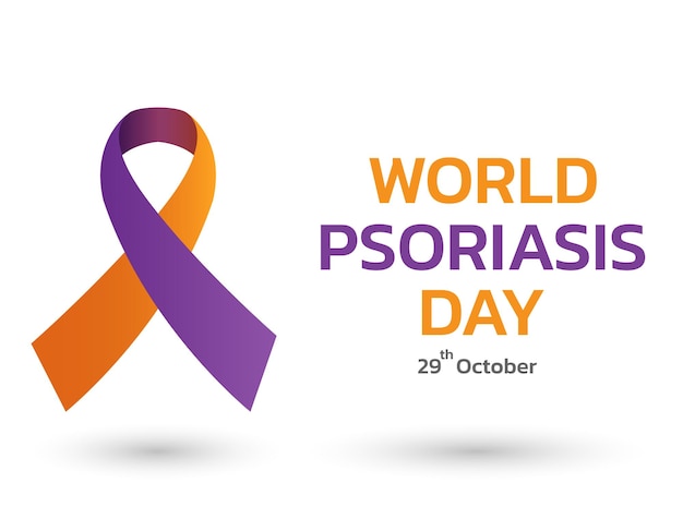 World Psoriasis Day concept October 29 Psoriasis Awareness Month Vector Illustration