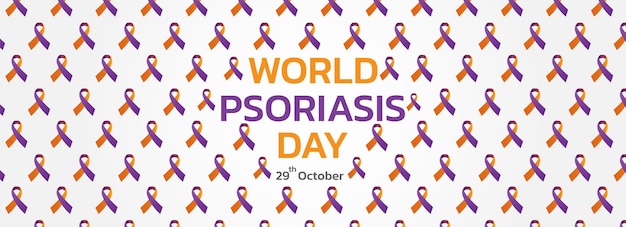 World Psoriasis Day concept October 29 Psoriasis Awareness Month Vector Illustration