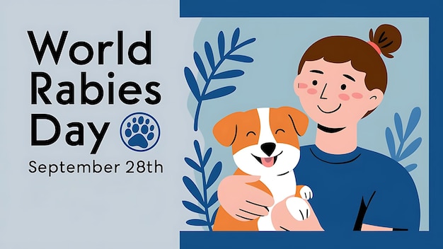 Vector world rabies day poster design vector illustration