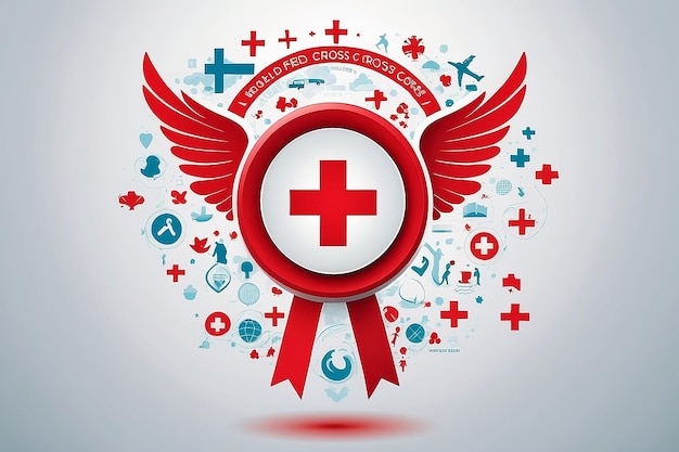 World red cross day on 8th may concept vector illustration of red cross health concept with vector elements