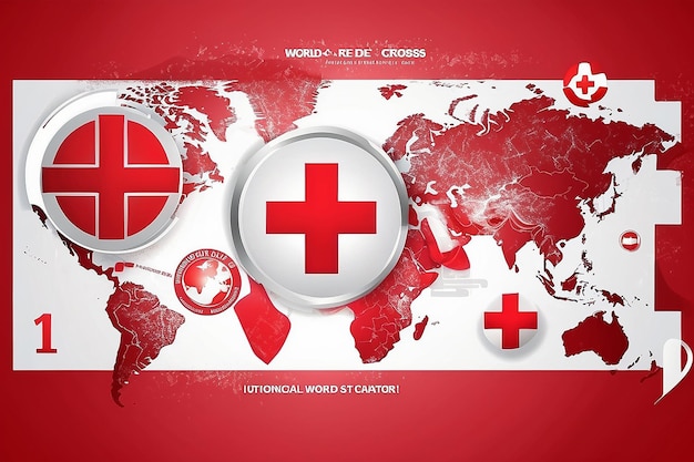 World red cross day concept vector illustration